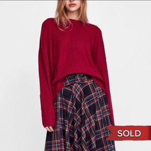 NWOT Zara Diagonal Knit Sweater